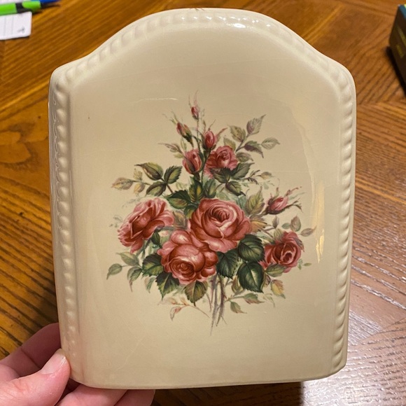 Athena California Other - VINTAGE ATHENA CALIFORNIA TISSUE BOX HOLDER COTTAGECORE SHABBY CHIC ROSE PINK